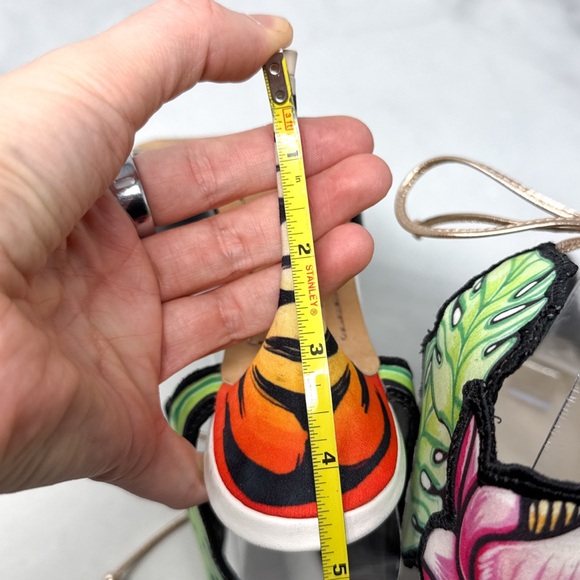 Sophia Webster Rousseau Jungle Tiger Ankle Cuff Tie Pointed Toe Pumps Heels 40 - Picture 14 of 16